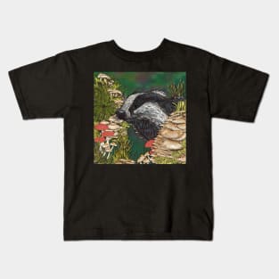 Badger Woodland Walk Kids T-Shirt